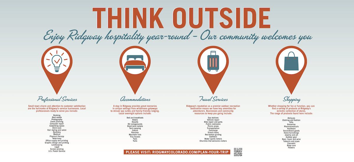 Ridgway Visitor Center Service Sign
