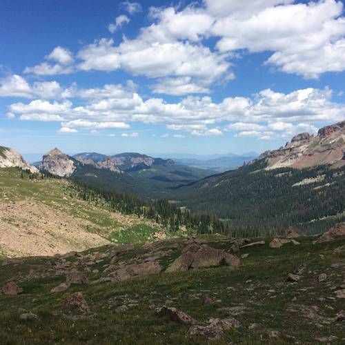Image of Cow Creek drainage from Wetterhorn Basin