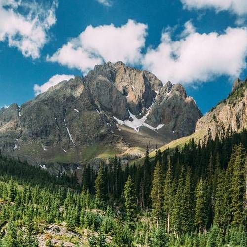 View of peak while hiking Blaine Basin