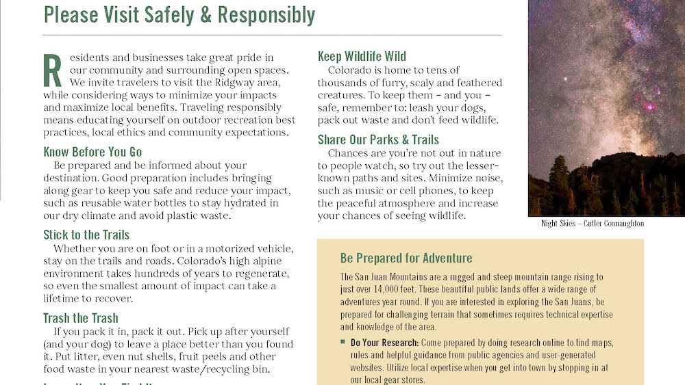 2021 Ridgway Visitors Guide