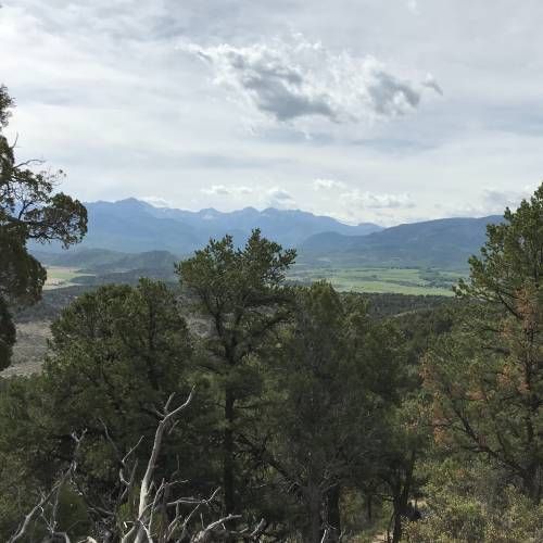 View of mountains from bike trails