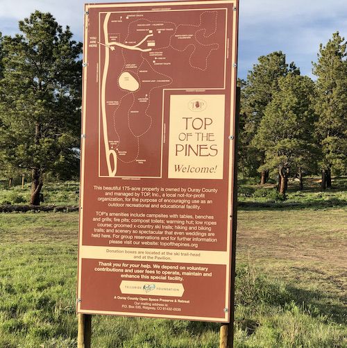 Top of the Pines Map & Sign